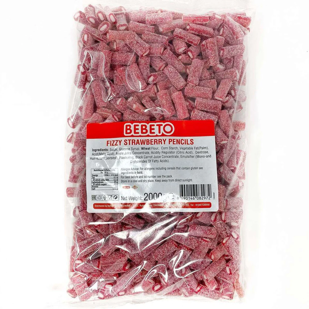 Bebeto Fizzy Raspberry Pencils 2kg