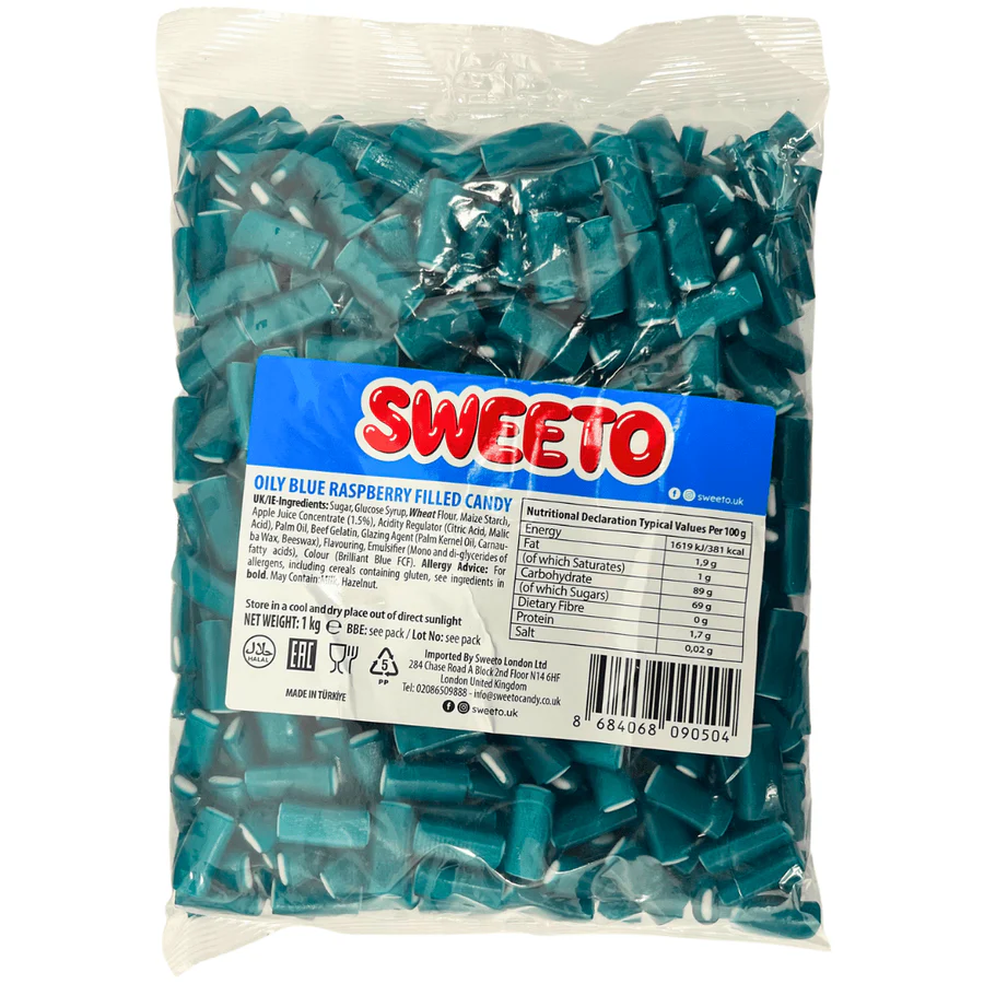 Sweeto Blue Raspberry Pencils 1kg