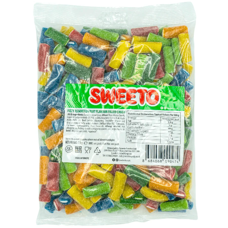 Sweeto Assorted Fizzy Pencils 1kg