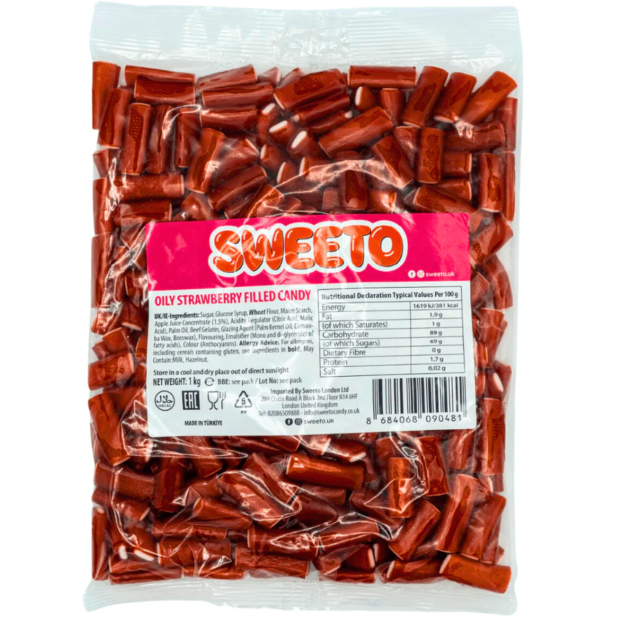 Sweeto Fizzy Strawberry Pencils 1kg